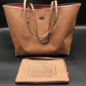 Coach Brown Tote with Coordinated Pouch